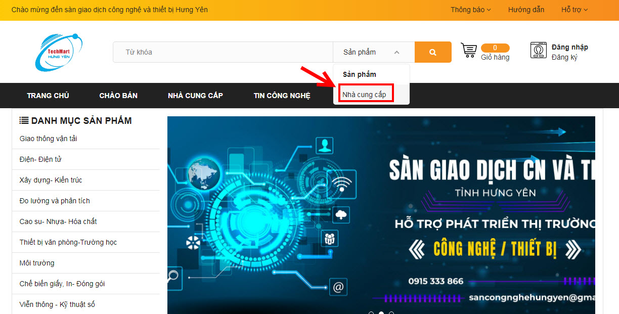 Hướng dẫn tìm kiếm nhà cung cấp